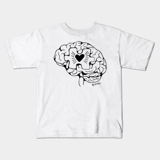 Brain love puzzle Kids T-Shirt